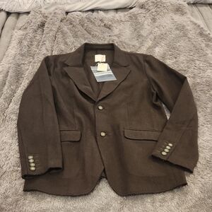 Life After Denim Olive Green Wool Blazer Size XL, New With Tags!